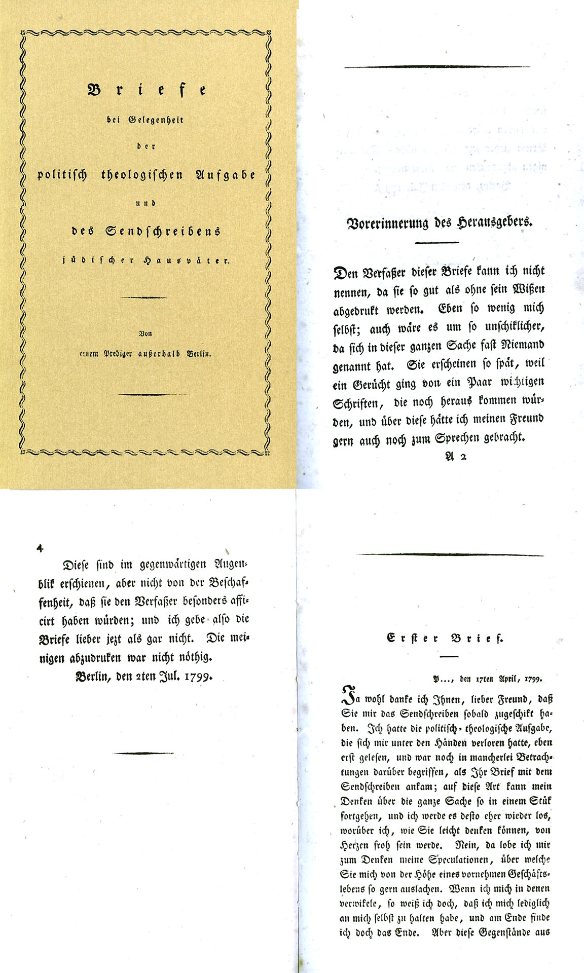 Briefe 1799 - Schleiermacher, Friedrich
